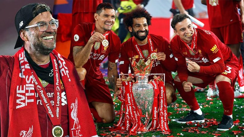 Liverpool đăng quang Ngoại hạng Anh mùa giải 2019-2020. Ảnh: Internet