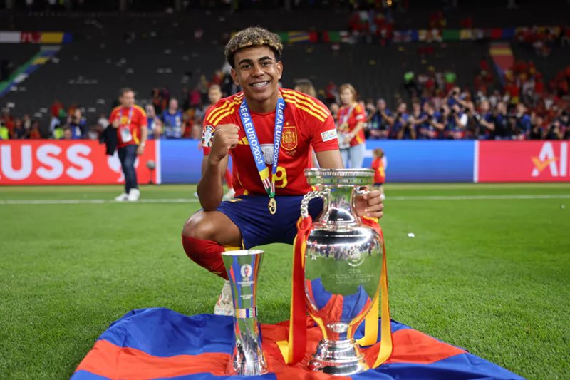 Yamal giành chức vô địch EURO 2024 cùng tuyển Tây Ban Nha. Ảnh: Internet
