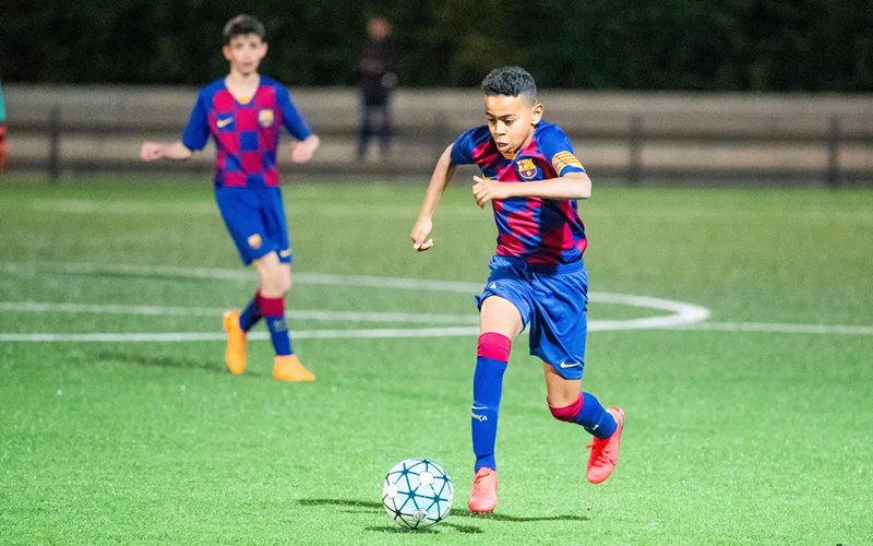 Lamine Yamal khi còn nhỏ ở lò La Masia. Ảnh: Internet