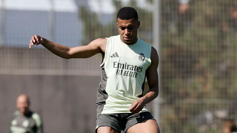Mbappe trở lại tập luyện cùng toàn đội Real Madrid. Ảnh: Internet