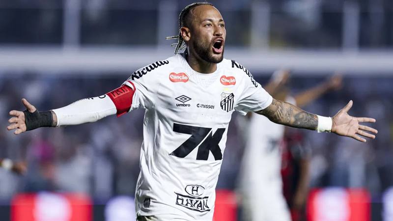 Neymar tỏa sáng trong trận đấu với Flamengo. Ảnh: Internet