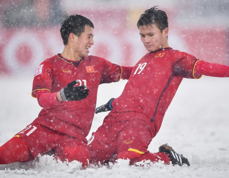 Thầy Park cùng các học trò làm nên lịch sử.